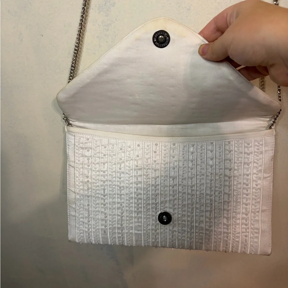 Lulus beaded crossbody clutch purse boho wedding bridal bride bachelorette - Picture 3 of 7